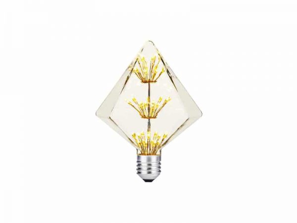 AMPOLLETA LED E27 DECORATIVA DIAMANTE 2W 6 MESES GARANTA