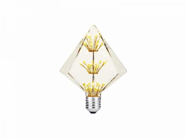 AMPOLLETA LED E27 DECORATIVA DIAMANTE 2W 6 MESES GARANTÍA