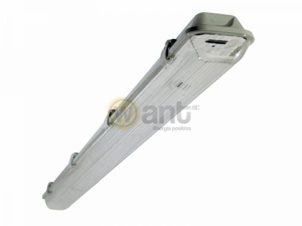 ESTANCO PARA DOBLE TUBO LED TRANSPARENTE 120CM