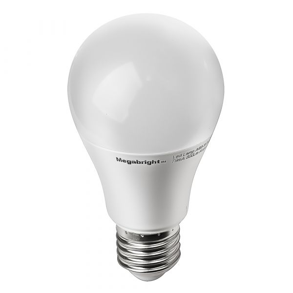 Ampolleta LED MEGABRIGHT A65 Clásica E27 -9.5W-3000K